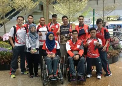 Athletics team at airport sending off to APG 2017, Kuala Lumpur