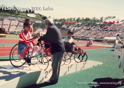 Derek Yzelman winning silver at FESPIC Games, Kobe 1989